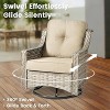 XIZZI 6 Pieces Furniture Set with Swivel Rocking Chairs, Furniture Sofa Set with Ottomans and Loveseat, Rattan Conversation Couch Set - 4 of 4