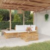 vidaXL Garden Lounge Set Cream white, Natural Teak - 2 of 4