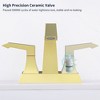 2-Handle Heavy Duty Bathroom Faucet with Drain and Supply Kits, Modern Style Lavatory Deck Mounted Faucet - 2 of 4