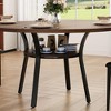 47" Round Dining Table for 4-6, Farmhouse Kitchen Table with Sturdy Metal Frame, Space Saving Circle Dinner Room Table for Kitchen - 4 of 4