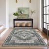 Washable Area Rug Vintage Floral Stain Resistant Accent Rug - 4 of 4