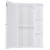Tangkula Single Bathroom Storage Cabinet Spacesaver Open Shelves w/ Mirrored Organizer - 4 of 4