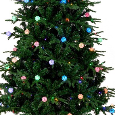 6' Green Pre-lit Artificial Christmas Tree with Dual Color LED Lights