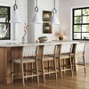 Nathan James Set of 4 Cohen Faux Leather Barstools White - 3 of 4