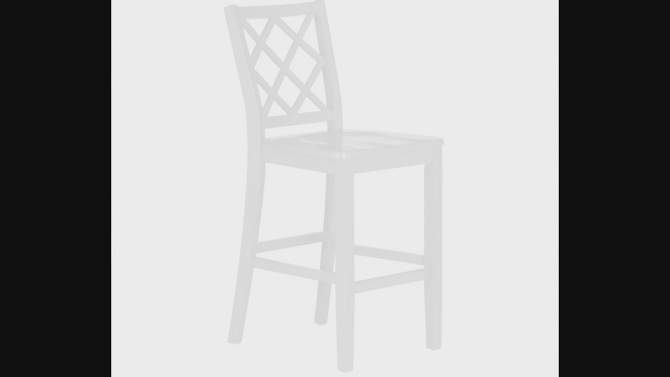 25.25&#34; Shelby X-Back Farmhouse Counter Stool White Finished Wood - Powell, 2 of 10, play video