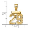 Black Bow Jewelry 14k Yellow Gold, Varsity Collection, Small D/C Pendant Number 29 - 2 of 3