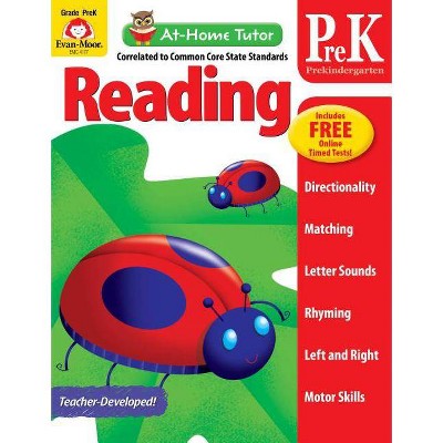 At Home Tutor Reading, Grade Pre-K - (At-Home Tutor) by  Evan-Moor Educational Publishers (Paperback)