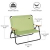 Double Folding Camping Chair, Loveseat for 2 Adults, Portable Camping Couch with Wood Armrest & Cupholders, for Backpacking, Beach, Sports Travel - 3 of 4