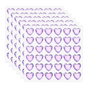 Unique Bargains Heart Shape Self Adhesive Arts Makeup DIY Rhinestone Stickers 216 Pcs - 1 of 4