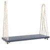 GDFStudio Jonathan Malory 63" Acacia Wood Porch Swing with 10.8Ft Hemp Ropes and Cushion - 2 of 4