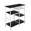 Chery Life 35.5" Kitchen Baker's Rack, 3-Tier Utility Storage Shelf, Black & White - 2 of 4
