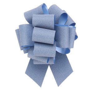 Unique Bargains Christmas Presents Bright Large Pull Bow Ribbons Glitter Gift Wrapping 10 Pcs - 1 of 4