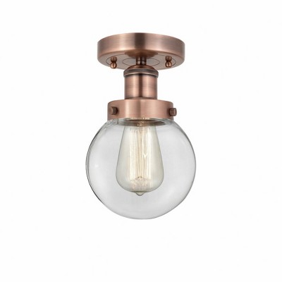 Beacon - 1 Light Semi-Flush Mount In Industrial Style-8.25 Inches Tall and 6.5 Inches Wide
