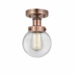Beacon - 1 Light Semi-Flush Mount In Industrial Style-8.25 Inches Tall and 6.5 Inches Wide - 1 of 1