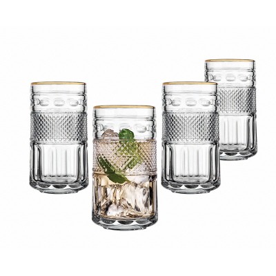 Viden Highball Glasses in Clear Crystal , Set of 2 by Artel