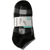 Memoi Women's 10 Pair Pack Buffalo Check Low Cut Socks Black 9-11 - 3 of 4