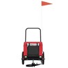 vidaXL Pet Bike Trailer Red and Black Oxford Fabric and Iron 48.8" x 20.9" x 20.9" - 3 of 4