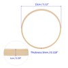 Unique Bargains Craft DIY Wedding Decor Bamboo Wooden Wreath Rings Beige 8 Pcs - 3 of 4