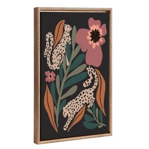 Sylvie Beaded Wild Garden Framed Canvas by Oris Eddu Gold - Kate & Laurel All Things Decor - 1 of 4