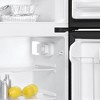 Impecca 3.1 Cu. Ft. Double-Door Refrigerators, Stainless Steel - 3 of 4