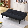 66'' Soft Corduroy Fabric Sofa Bed with Button-Tufted Backrest, Convertible for Living Room, Apartment and Bedroom - 4 of 4