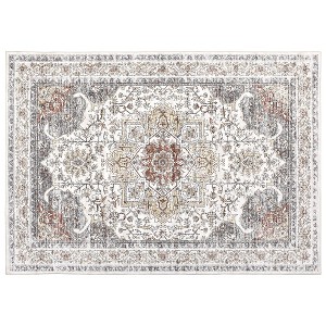 COZONY Washable Bohemian Area Rug, Low Pile Non-Slip Floral Carpet for Living Room Bedroom - 1 of 4