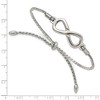 Chisel Stainless Steel Polished Infinity Symbol Adjustable Bolo Bracelet - 3 of 4