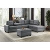 Kumasinova 33" Tufted Storage Ottoman Bench,Multi-Functional Ottoman Foot Rest with Microfiber Fabric,Foot Stool&Ottomans for Living Room,Bedroom - 3 of 4