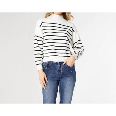 Women's Neve Stripe Mock Neck Sweater - COCO + CARMEN
