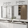 Apmir 32 in. W x 32 in. H Rectangular Aluminum Alloy Framed and Tempered Glass Wall Mirror in Matte Black - 2 of 4
