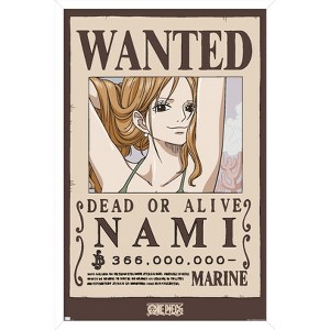 Trends International One Piece - Nami Wanted Poster Framed Wall Poster Prints - 1 of 4