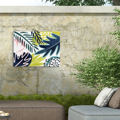 Tropical Collage 14" x 19" Outdoor Canvas Print