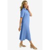 Jessica London Women's Plus Size Notch Neck Midi Dress - 4 of 4