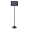 Cal Lighting 150W 3 wayt Cromwell Metal Floor lamp with Navy Blue Linen Shade - 2 of 4