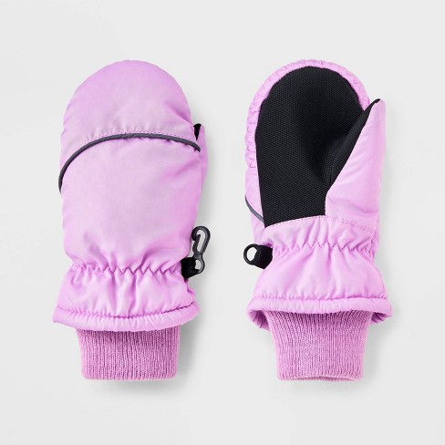 Baby Girls' Snowplay Mitten - Cat & Jack™ Lavender 12-24M - image 1 of 3