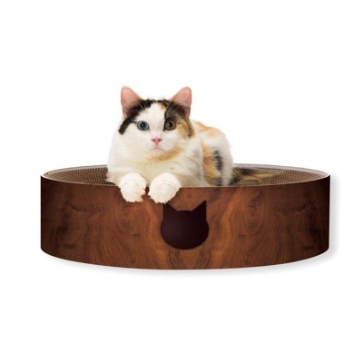 Large Dark Cherry Recycled Paper Cat Scratcher Bowl