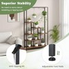 Bestier Plant Stand Indoor, 71" Ladder Plant Shelf with Hanging Hooks for Living Room Balcony Patio Decor, Wood Plant Pot Holder Rack for Gardening - 4 of 4
