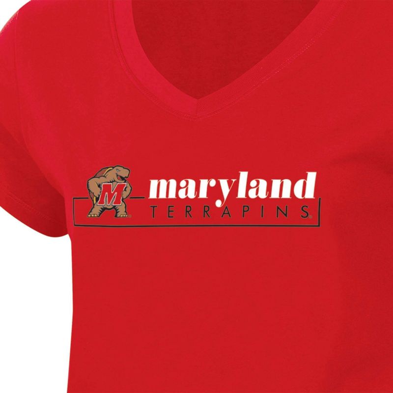 NCAA Maryland Terrapins Women&#39;s V-Neck T-Shirt, 3 of 4