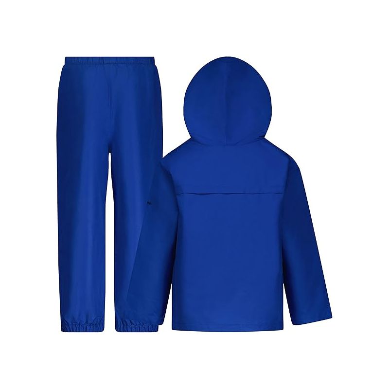 LONDON FOG Boys Waterproof Hooded Jacket and Pant Rain Suit Set, 2 of 8