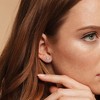EVERLY JEWELRY |Rose Plated Sterling Silver 1.75 CT TGW Cubic Zirconia & Simulated Morganite Heart Earrings - 4 of 4