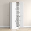 Mshliw Freestanding Kitchen Pantry Cabinet with 4 Doors & Adjustable Shelves, Tall Storage Organizer Cupboard for Kitchen, Dining Room - 4 of 4