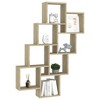 vidaXL Wall Cube Shelf Sonoma Oak 35.4 in.x5.9 in.x46.9 in. Engineered Wood - 3 of 4