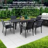 Kozyard Villa Expandable Patio Dining Table Adjustable Aluminum Outdoor Furniture for Backyard Deck Garden - 3 of 4