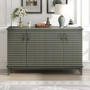 NicBex 4-Door Sideboard Cabinet Modern Minimalist Buffet Cabinet Console Table with Metal Handles for Living Room,Gray - 1 of 4