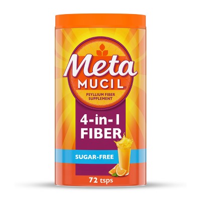 Metamucil Psyllium Fiber Supplement Sugar Free Powder - Orange