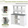 Coolbibila-Garden Potting Bench Table, Garden Tool Cabinet With Multiple Drawers And Shelves, Garden Workstation With Rustic Design - 2 of 4