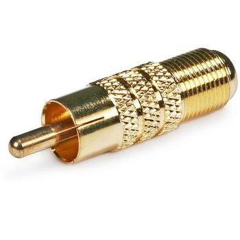 Monoprice Gold Plated RCA Male to F-Type Female Adaptor
