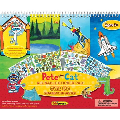 Teacher Created Resources Pete The Cat Reusable Sticker Pad (Pack of 2)