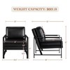 Yaheetech Set of 2 Retro Upholstered Lounge Arm Chairs with Metal Arms, Removable Seat & Back Cushion - image 3 of 4