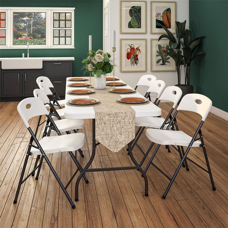 Cosco 4pk Double Braced Indoor/Outdoor Solid Resin Plastic Folding Chairs, 3 of 8